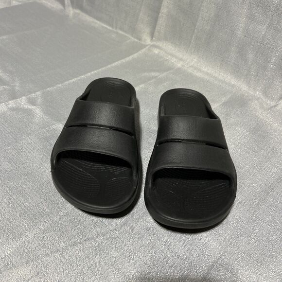OOFOS OOAHH Sandal Slide Recovery Footware Unisex M- 6 ,W-8 Black - Picture 2 of 7